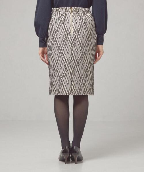 closet story(クローゼットストーリー)の「<closet story(クローゼットストーリー)>ダイヤ ジャカード フリンジ タイトスカート -ウォッシャブル-(スカート・レディース・ホワイト/ブラック・FREE)」の14枚目の写真