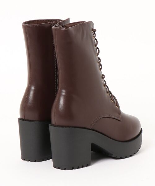NOFALL(ノーフォール)の「タンクソールレースアップミドルブーツ(ブーツ・レディース・ホワイト/ブラック/ダークブラウン・S/M/L/LL/3L/SS)」の4枚目の写真