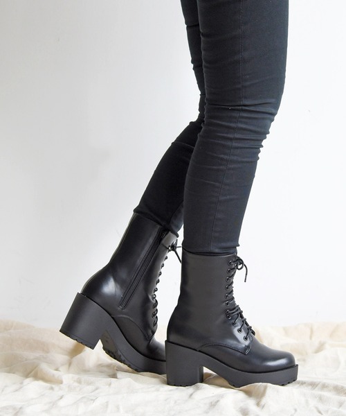 NOFALL(ノーフォール)の「タンクソールレースアップミドルブーツ(ブーツ・レディース・ホワイト/ブラック/ダークブラウン・S/M/L/LL/3L/SS)」の17枚目の写真