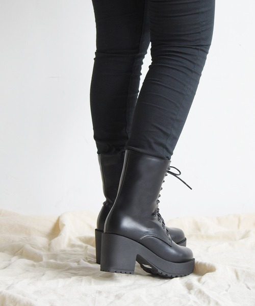 NOFALL(ノーフォール)の「タンクソールレースアップミドルブーツ(ブーツ・レディース・ホワイト/ブラック/ダークブラウン・S/M/L/LL/3L/SS)」の18枚目の写真