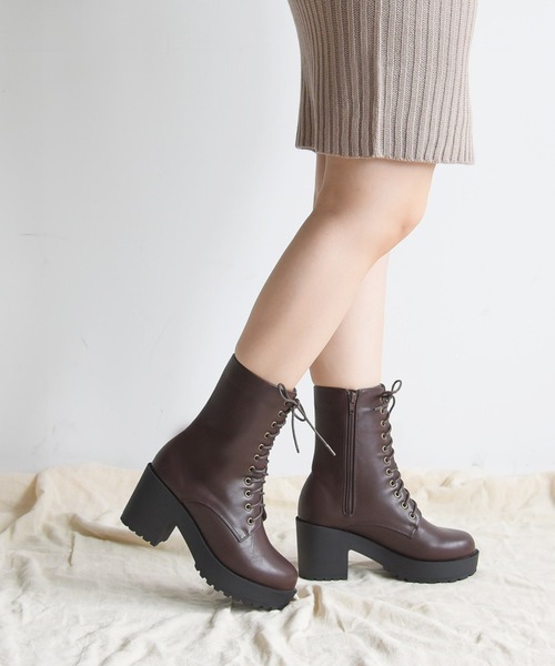 NOFALL(ノーフォール)の「タンクソールレースアップミドルブーツ(ブーツ・レディース・ホワイト/ブラック/ダークブラウン・S/M/L/LL/3L/SS)」の21枚目の写真