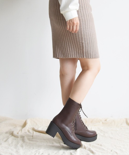 NOFALL(ノーフォール)の「タンクソールレースアップミドルブーツ(ブーツ・レディース・ホワイト/ブラック/ダークブラウン・S/M/L/LL/3L/SS)」の22枚目の写真