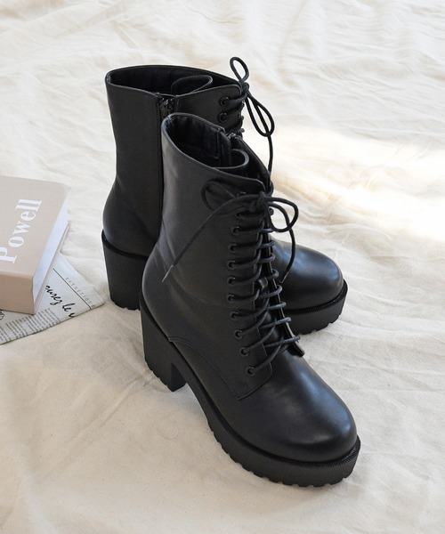 NOFALL(ノーフォール)の「タンクソールレースアップミドルブーツ(ブーツ・レディース・ホワイト/ブラック/ダークブラウン・S/M/L/LL/3L/SS)」の10枚目の写真