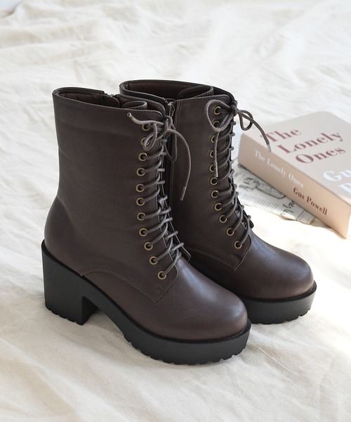 NOFALL(ノーフォール)の「タンクソールレースアップミドルブーツ(ブーツ・レディース・ホワイト/ブラック/ダークブラウン・S/M/L/LL/3L/SS)」の11枚目の写真