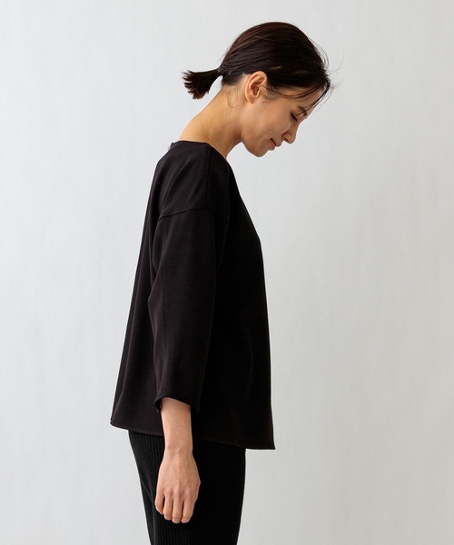 SETENS（セテンス）の「【ZOZO限定発売】【SETENS/セテンス】ストレッチマテリアルブラウス（シャツ/ブラウス・レディース・ベージュ/ブラック・F）」の9枚目の写真