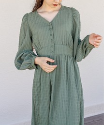 OLIVE des OLIVE | 【WEB限定】Vネックボリュームワンピース(ワンピース)
