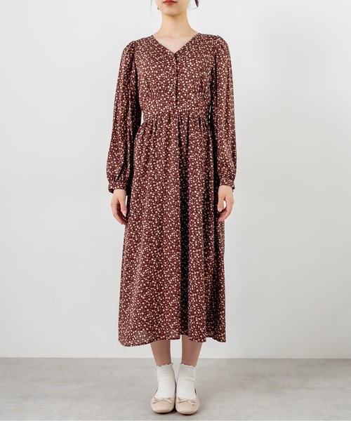 OLIVE des OLIVE（オリーブデオリーブ）の「【WEB限定】Vネックボリュームワンピース（ワンピース・レディース・ブラック/ベージュ/グリーン/ボルドー・FREE）」の19枚目の写真