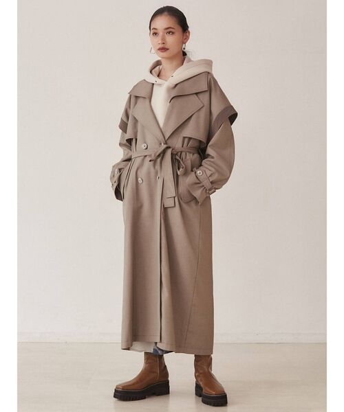 MURUA(ムルーア)の「ボンディングショートパーカー(パーカー・レディース・ブラック/ブルー/アイボリー・FREE)」の13枚目の写真