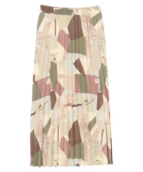 Green　Parks（グリーンパークス）の「・novem9 アートガラプリーツスカート＊（スカート・レディース・ブラック/パープル/カーキ・FREE）」の22枚目の写真