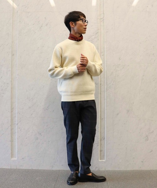 COMME　CA COMMUNE（コムサコミューン）の「フレームダイヤ柄 スカーフ（ストール/ショール・メンズ・レンガ・FREE）」の2枚目の写真