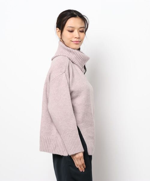 libelle more（リベル モア）の「6G 天竺前スリットニットプルオーバー（ニット/セーター・レディース・ブラック/ブラウン/オフホワイト/ピンク・M/L）」の5枚目の写真