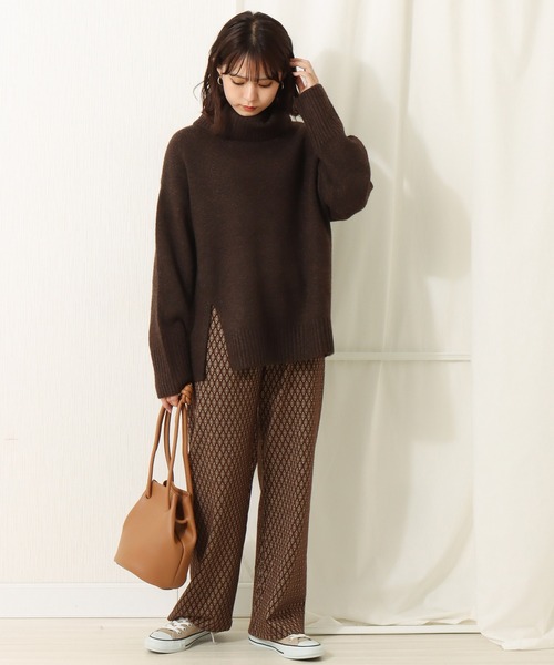 libelle more（リベル モア）の「6G 天竺前スリットニットプルオーバー（ニット/セーター・レディース・ブラック/ブラウン/オフホワイト/ピンク・M/L）」の8枚目の写真
