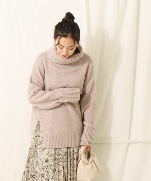 libelle more（リベル モア）の「6G 天竺前スリットニットプルオーバー（ニット/セーター・レディース・ブラック/ブラウン/オフホワイト/ピンク・M/L）」の10枚目の写真