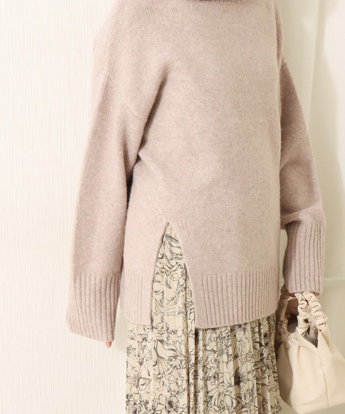 libelle more（リベル モア）の「6G 天竺前スリットニットプルオーバー（ニット/セーター・レディース・ブラック/ブラウン/オフホワイト/ピンク・M/L）」の16枚目の写真