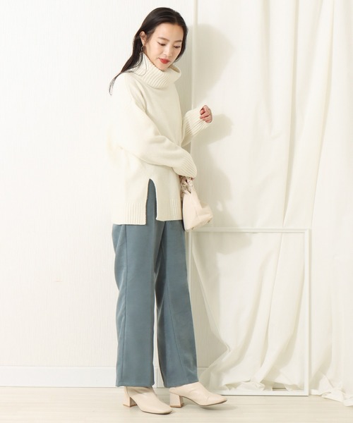 libelle more（リベル モア）の「6G 天竺前スリットニットプルオーバー（ニット/セーター・レディース・ブラック/ブラウン/オフホワイト/ピンク・M/L）」の6枚目の写真