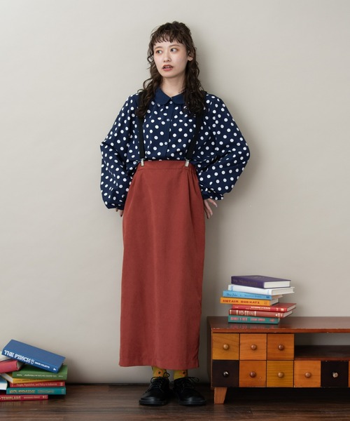 MERLOT（メルロー）の「まんまる襟ドットブラウス（シャツ/ブラウス