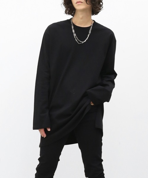 minsobi（ミンソビ）の「ルーズ無地ロンT（Tシャツ/カットソー・メンズ・ホワイト/ブラック/グレー・FREE）」の17枚目の写真