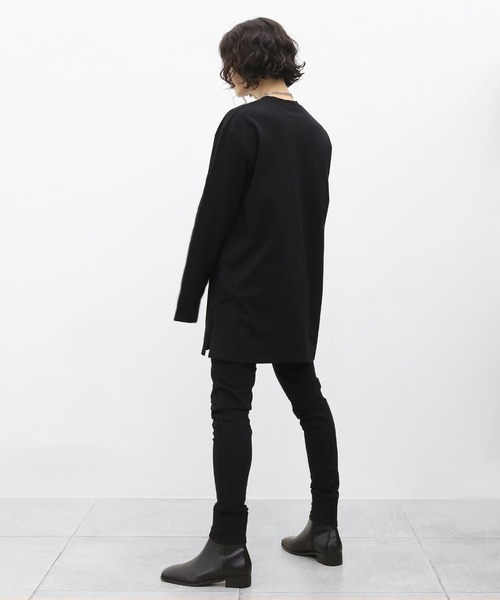 minsobi（ミンソビ）の「ルーズ無地ロンT（Tシャツ/カットソー・メンズ・ホワイト/ブラック/グレー・FREE）」の10枚目の写真