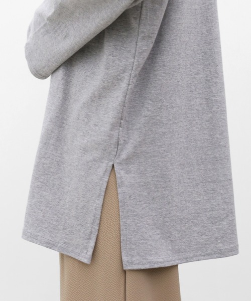 minsobi（ミンソビ）の「ルーズ無地ロンT（Tシャツ/カットソー・メンズ・ホワイト/ブラック/グレー・FREE）」の21枚目の写真