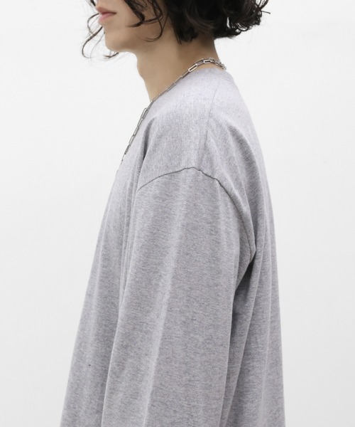 minsobi（ミンソビ）の「ルーズ無地ロンT（Tシャツ/カットソー・メンズ・ホワイト/ブラック/グレー・FREE）」の11枚目の写真