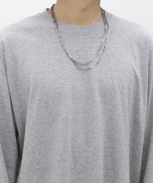 minsobi（ミンソビ）の「ルーズ無地ロンT（Tシャツ/カットソー・メンズ・ホワイト/ブラック/グレー・FREE）」の9枚目の写真