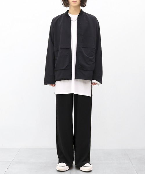 minsobi（ミンソビ）の「ルーズ無地ロンT（Tシャツ/カットソー・メンズ・ホワイト/ブラック/グレー・FREE）」の22枚目の写真