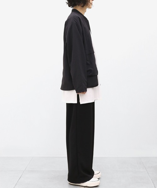 minsobi（ミンソビ）の「ルーズ無地ロンT（Tシャツ/カットソー・メンズ・ホワイト/ブラック/グレー・FREE）」の7枚目の写真