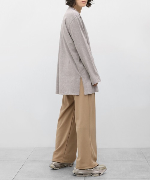 minsobi（ミンソビ）の「ルーズ無地ロンT（Tシャツ/カットソー・メンズ・ホワイト/ブラック/グレー・FREE）」の15枚目の写真