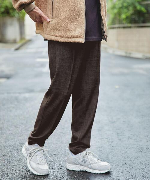 green label relaxing（グリーンレーベルリラクシング）の「ウールライク オルマイ イージーパンツ -ウォッシャブル・防シワ・ストレッチ-（その他パンツ・メンズ・グレー/ネイビー/ダークブラウン/ダークグレー・M/XL/L/S）」の3枚目の写真