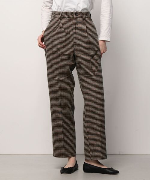 atmos pink（アトモスピンク）の「atmos pink クラシック チェックパンツ（スラックス・レディース・グレー/ブラウン・M/S）」の5枚目の写真