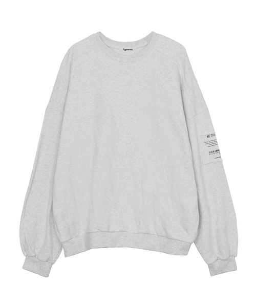 Figments（フィグメンツ）の「スリーブパッチスウェット（スウェット・レディース・ブラック/杢グレー・FREE）」の12枚目の写真
