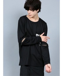 SHELLAC | シェラック/SHELLAC 肘ZIP クルーネック長袖Tシャツ(Tシャツ/カットソー)