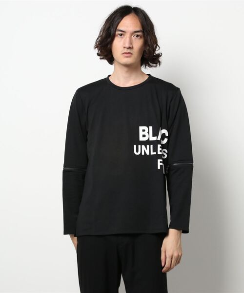 SHELLAC（シェラック）の「シェラック/SHELLAC 肘ZIP クルーネック長袖Tシャツ（Tシャツ/カットソー・メンズ・ベージュ/ブラック・LARGE/MEDIUM）」の6枚目の写真