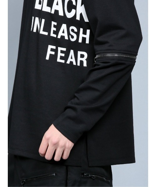 SHELLAC（シェラック）の「シェラック/SHELLAC 肘ZIP クルーネック長袖Tシャツ（Tシャツ/カットソー・メンズ・ベージュ/ブラック・LARGE/MEDIUM）」の8枚目の写真