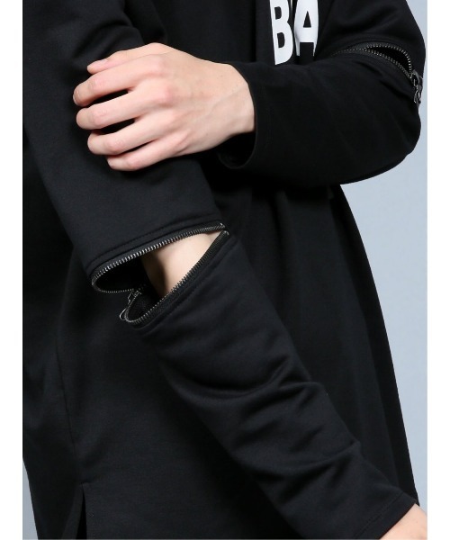 SHELLAC（シェラック）の「シェラック/SHELLAC 肘ZIP クルーネック長袖Tシャツ（Tシャツ/カットソー・メンズ・ベージュ/ブラック・LARGE/MEDIUM）」の9枚目の写真