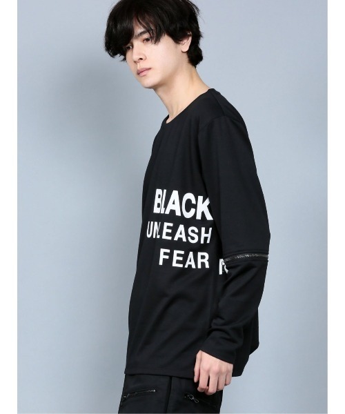 SHELLAC（シェラック）の「シェラック/SHELLAC 肘ZIP クルーネック長袖Tシャツ（Tシャツ/カットソー・メンズ・ベージュ/ブラック・LARGE/MEDIUM）」の10枚目の写真