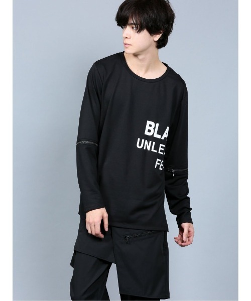 SHELLAC（シェラック）の「シェラック/SHELLAC 肘ZIP クルーネック長袖Tシャツ（Tシャツ/カットソー・メンズ・ベージュ/ブラック・LARGE/MEDIUM）」の13枚目の写真