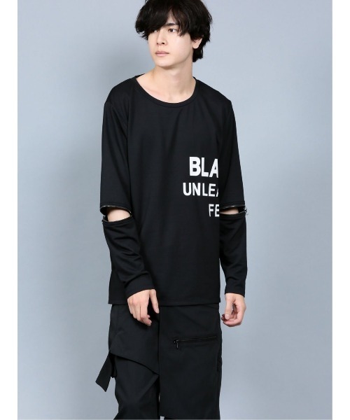 SHELLAC（シェラック）の「シェラック/SHELLAC 肘ZIP クルーネック長袖Tシャツ（Tシャツ/カットソー・メンズ・ベージュ/ブラック・LARGE/MEDIUM）」の14枚目の写真