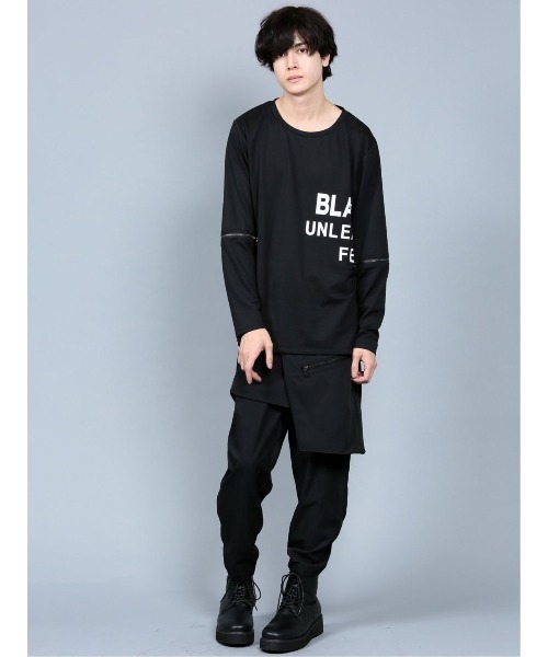 SHELLAC（シェラック）の「シェラック/SHELLAC 肘ZIP クルーネック長袖Tシャツ（Tシャツ/カットソー・メンズ・ベージュ/ブラック・LARGE/MEDIUM）」の15枚目の写真