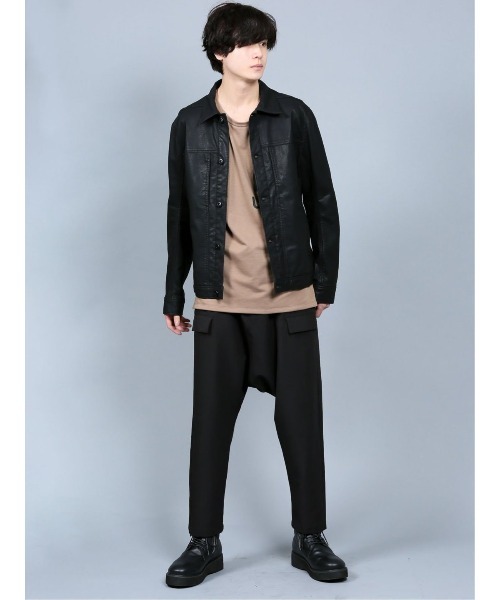 SHELLAC（シェラック）の「シェラック/SHELLAC 肘ZIP クルーネック長袖Tシャツ（Tシャツ/カットソー・メンズ・ベージュ/ブラック・LARGE/MEDIUM）」の18枚目の写真