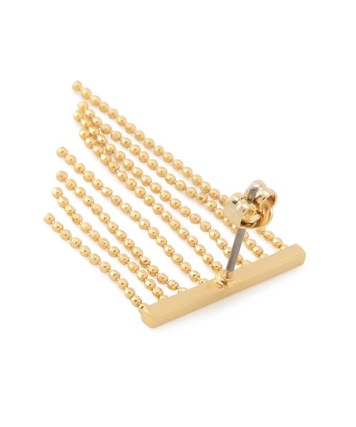 SALON adam et rope'（サロン アダム エ ロペ）の「フリンジチェーンピアス（ピアス（両耳用）・レディース・シルバー/ゴールド・FREE）」の4枚目の写真