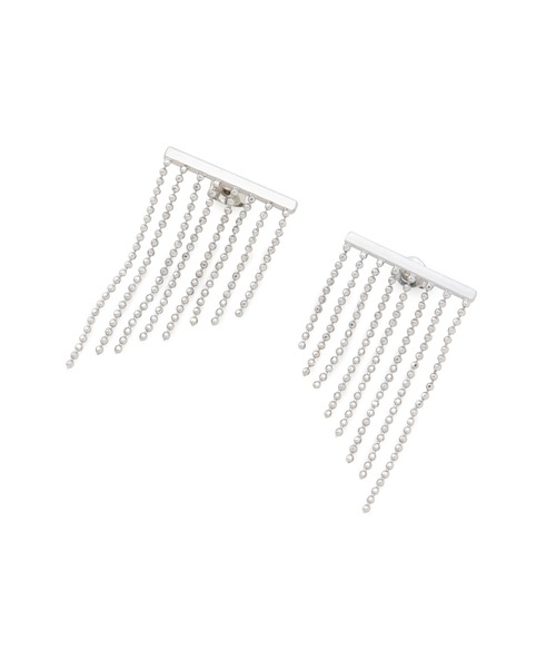 SALON adam et rope'（サロン アダム エ ロペ）の「フリンジチェーンピアス（ピアス（両耳用）・レディース・シルバー/ゴールド・FREE）」の3枚目の写真