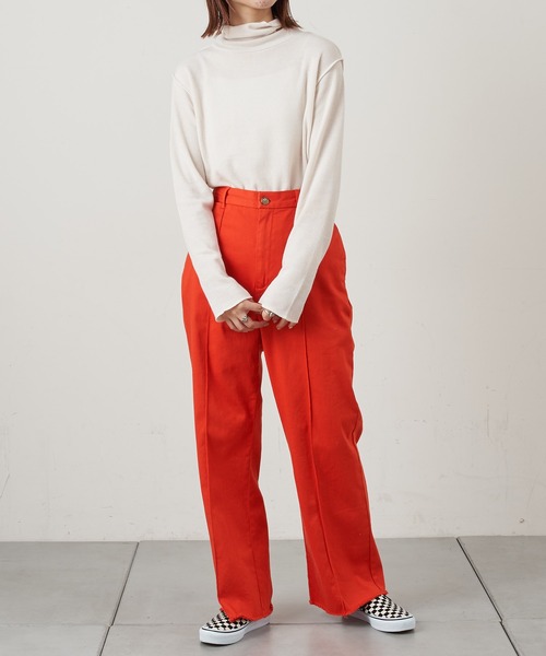 CIAOPANIC TYPY（チャオパニックティピー）の「裏起毛アーミーサーマルハイネックTee（Tシャツ/カットソー・レディース・ブラック/オレンジ/オフホワイト・ONE SIZE）」の7枚目の写真