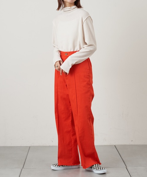 CIAOPANIC TYPY（チャオパニックティピー）の「裏起毛アーミーサーマルハイネックTee（Tシャツ/カットソー・レディース・ブラック/オレンジ/オフホワイト・ONE SIZE）」の9枚目の写真