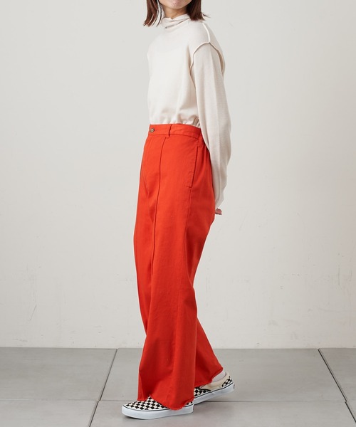 CIAOPANIC TYPY（チャオパニックティピー）の「裏起毛アーミーサーマルハイネックTee（Tシャツ/カットソー・レディース・ブラック/オレンジ/オフホワイト・ONE SIZE）」の10枚目の写真