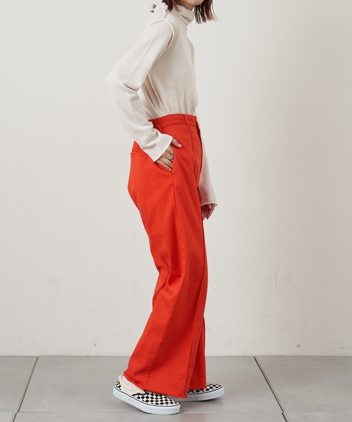 CIAOPANIC TYPY（チャオパニックティピー）の「裏起毛アーミーサーマルハイネックTee（Tシャツ/カットソー・レディース・ブラック/オレンジ/オフホワイト・ONE SIZE）」の12枚目の写真