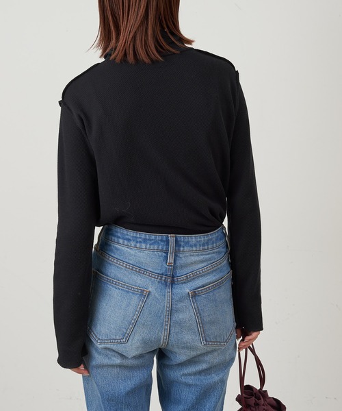 CIAOPANIC TYPY（チャオパニックティピー）の「裏起毛アーミーサーマルハイネックTee（Tシャツ/カットソー・レディース・ブラック/オレンジ/オフホワイト・ONE SIZE）」の16枚目の写真