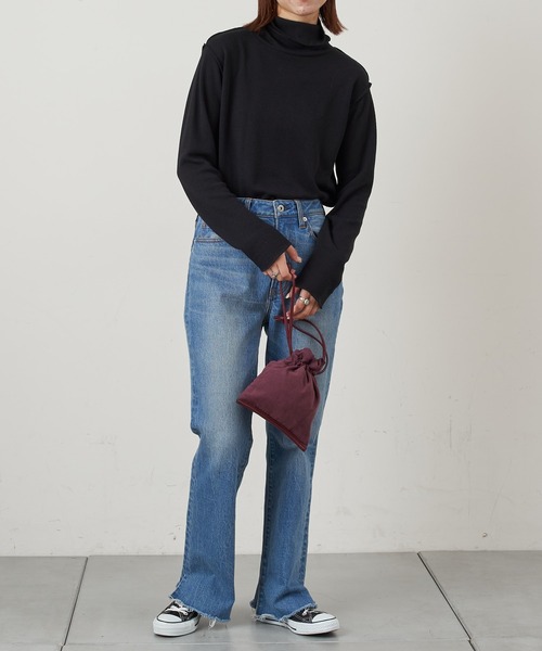 CIAOPANIC TYPY（チャオパニックティピー）の「裏起毛アーミーサーマルハイネックTee（Tシャツ/カットソー・レディース・ブラック/オレンジ/オフホワイト・ONE SIZE）」の19枚目の写真