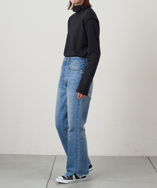 CIAOPANIC TYPY（チャオパニックティピー）の「裏起毛アーミーサーマルハイネックTee（Tシャツ/カットソー・レディース・ブラック/オレンジ/オフホワイト・ONE SIZE）」の21枚目の写真