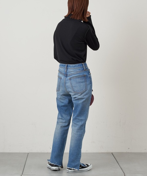 CIAOPANIC TYPY（チャオパニックティピー）の「裏起毛アーミーサーマルハイネックTee（Tシャツ/カットソー・レディース・ブラック/オレンジ/オフホワイト・ONE SIZE）」の22枚目の写真